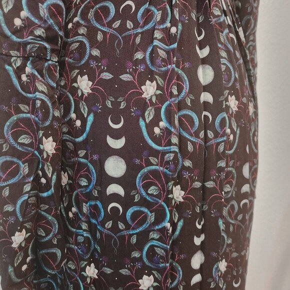 Long maxi dress with snakes and moons long sleeves from Disturbia size 10 - Picture 4 of 5